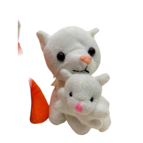 Oriental Trading Plush Cats with Kitten Stuffed Animal set of 2 multi-color 5" - Picture 6 of 8